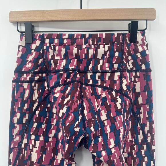 Sweaty‎ Betty Power Pocket Leggings 7/8 Length in Pink Check Size US 4 - Picture 5 of 11